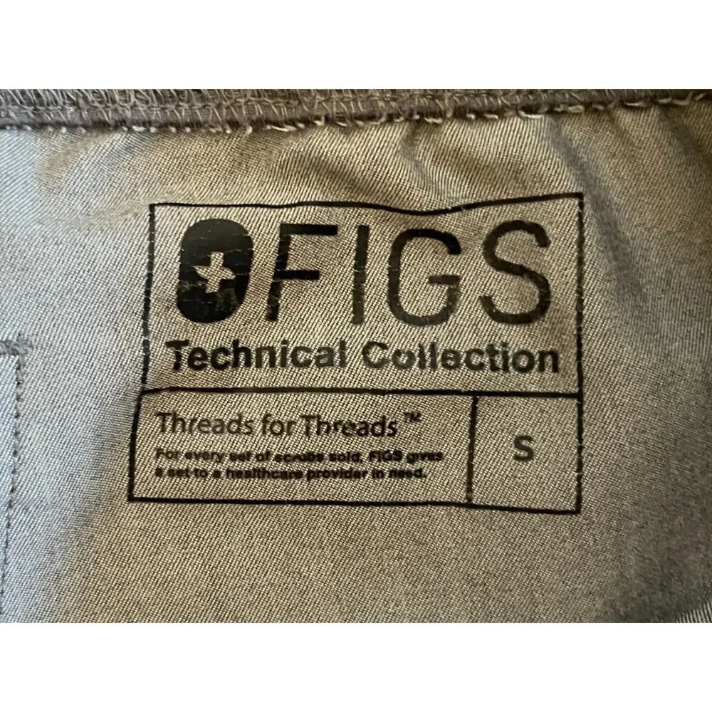 FIGS Gray Straight Leg Draw String Basic Scrub Pants  Mens Size Small